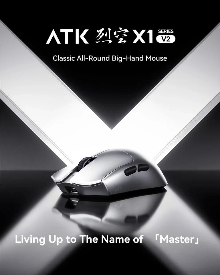 اي تي كي ماوس ATK Blazing Sky X1 V2 / X1 Air Master+ Wireless Gaming Mouse, Dual 8K, 48g, PAW3955 Master, for Medium to Large Hands - Image 3