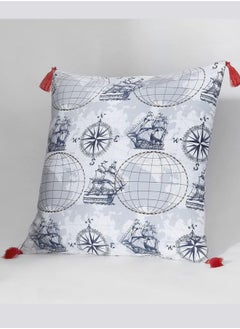 Wakefit 100% Cotton Cushion Cover, Cushion Cover 16 Inch x 16 Inch, Printed Throw Pillowcases, Colour - Nautical, Set Of 3  - Image 4