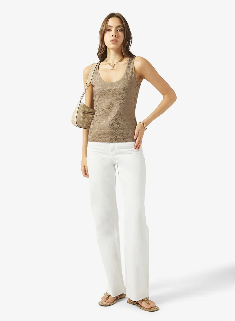 GUESS  Scoop Neck Stretch Tank Top for Women | Best Price UAE