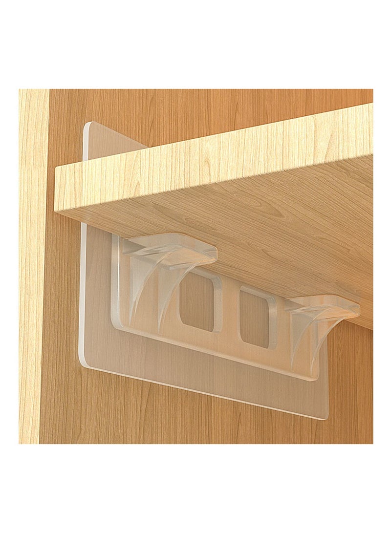 Shelf Support Adhesive Pegs Closet Partition Bracket Cabinet Support Clips Wall Hanger Sticker For Kitchen Bathroom  - Image 1