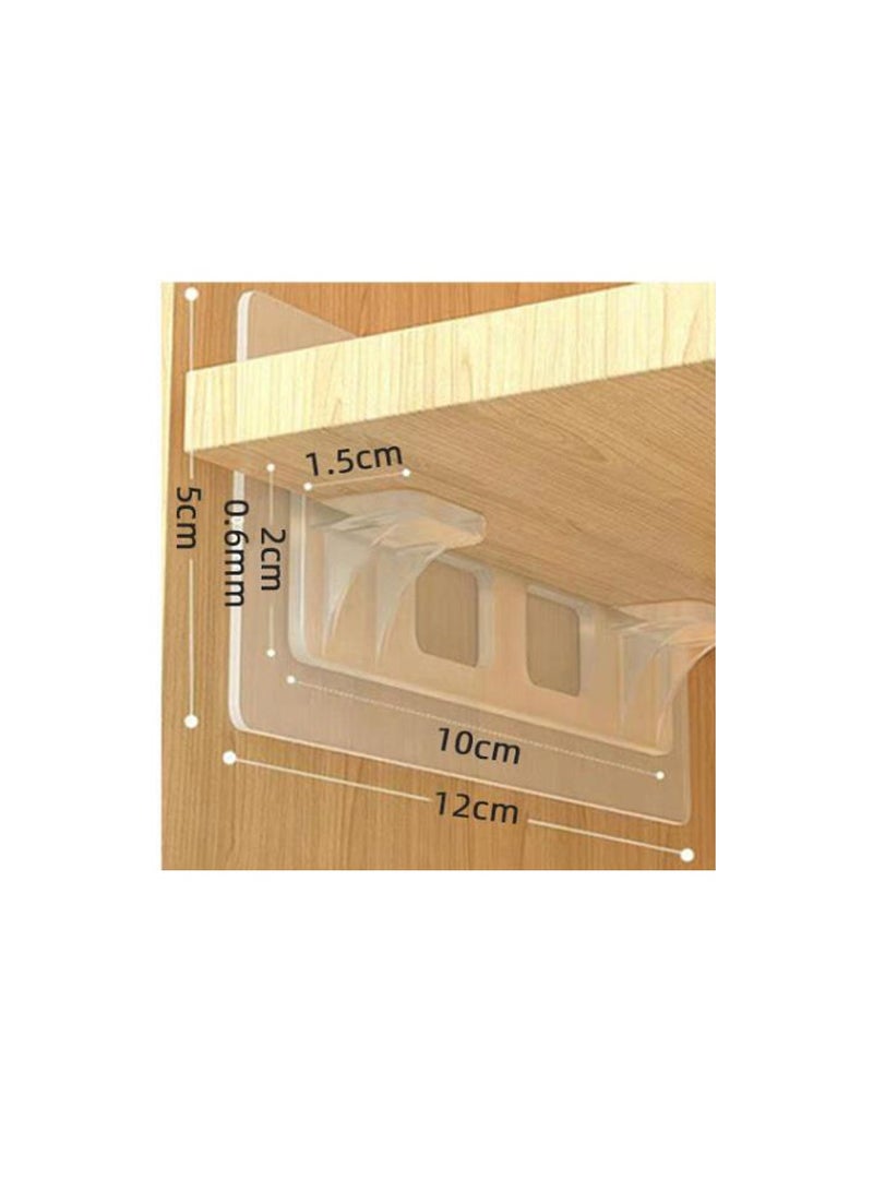 Shelf Support Adhesive Pegs Closet Partition Bracket Cabinet Support Clips Wall Hanger Sticker For Kitchen Bathroom  - Image 5