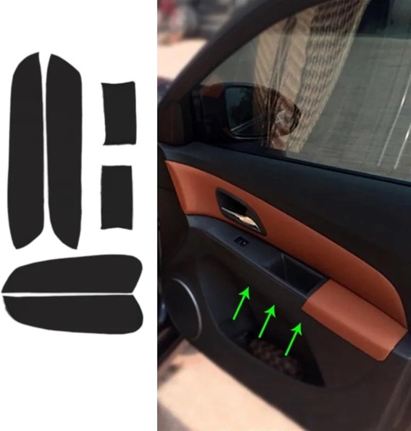 QASULER Microfiber Leather Door Armrest Cover for Chevrolet - Image 2