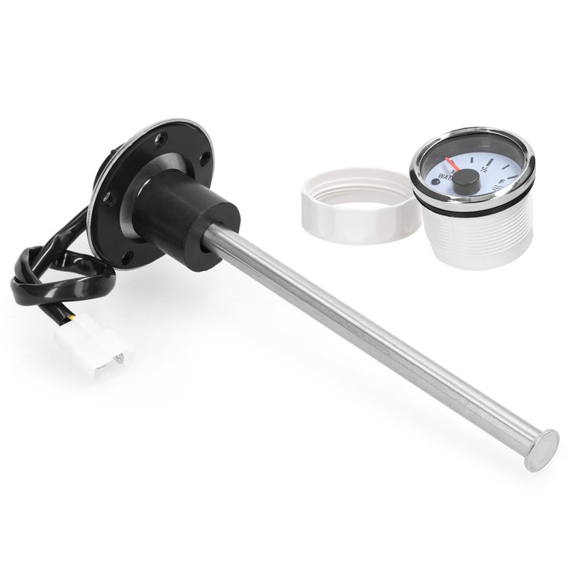 52mm Fuel Level Gauge 200mm Stainless Steel Fuel Level Sensor Water Level Gauge Meter 0-190ohm with Backlight for Car Truck Marine Boat 12 V - Image 5