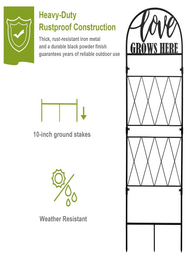 hogardeck Metal 45 * 35 Garden Trellis for Climbing Plants Flowers Vegetables Planting Arched Outdoor Decoration for Courtyards Lawns Gardens (1Pcs) - Image 2