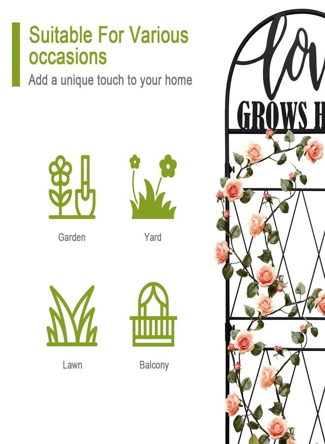 hogardeck Metal 45 * 35 Garden Trellis for Climbing Plants Flowers Vegetables Planting Arched Outdoor Decoration for Courtyards Lawns Gardens (1Pcs) - Image 3