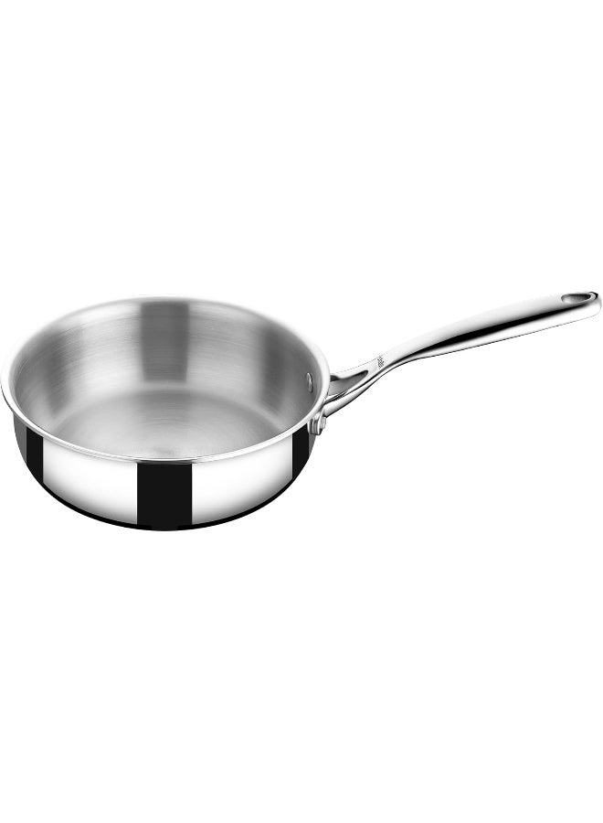 Stahl مقلاة ستال أرتيزان ثلاثية الطبقات من الفولاذ المقاوم للصدأ مع غطاء، مقلاة تحريض، مقلاة قلي، مقلاة متعددة، مقلاة تقليب، 1.8 لتر، 20 سم - Image 3