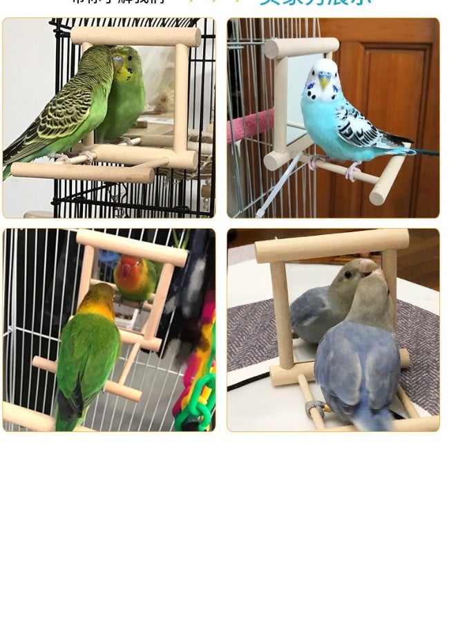 Beauenty Wooden mirrored bird cage stand - Image 1