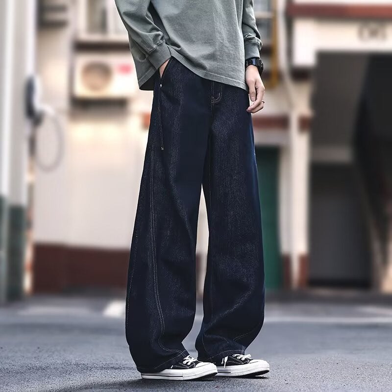 Unisex Classic Denim Jeans Loose Fit Daily Outdoor Wear - Image 3