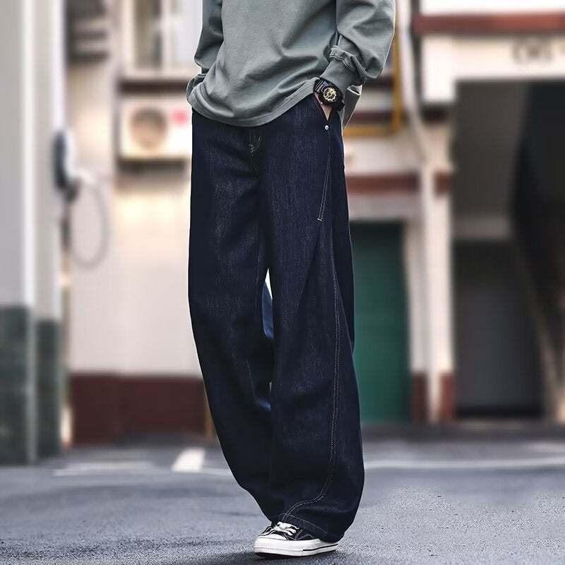 Unisex Classic Denim Jeans Loose Fit Daily Outdoor Wear - Image 4