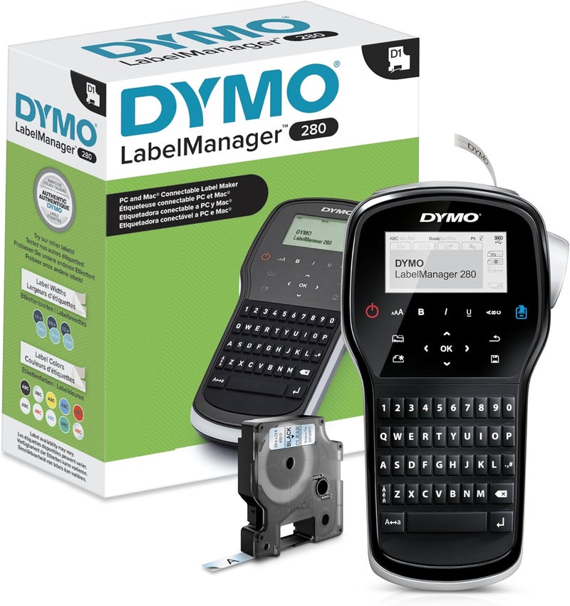 DYMO LabelManager 280 Rechargeable Portable Label Maker with QWERTY Keyboard and PC/Mac Connectivity - Image 1