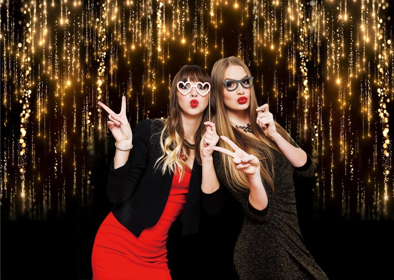 LTLYH 7x5ft Black and Golden Backdrop Roaring 20s Backdrop Happy New Year Backdrp 2026 Masquerade Background Vintage Astract Background for Family Birthday Party Newborn Studio Props 242 - Image 2