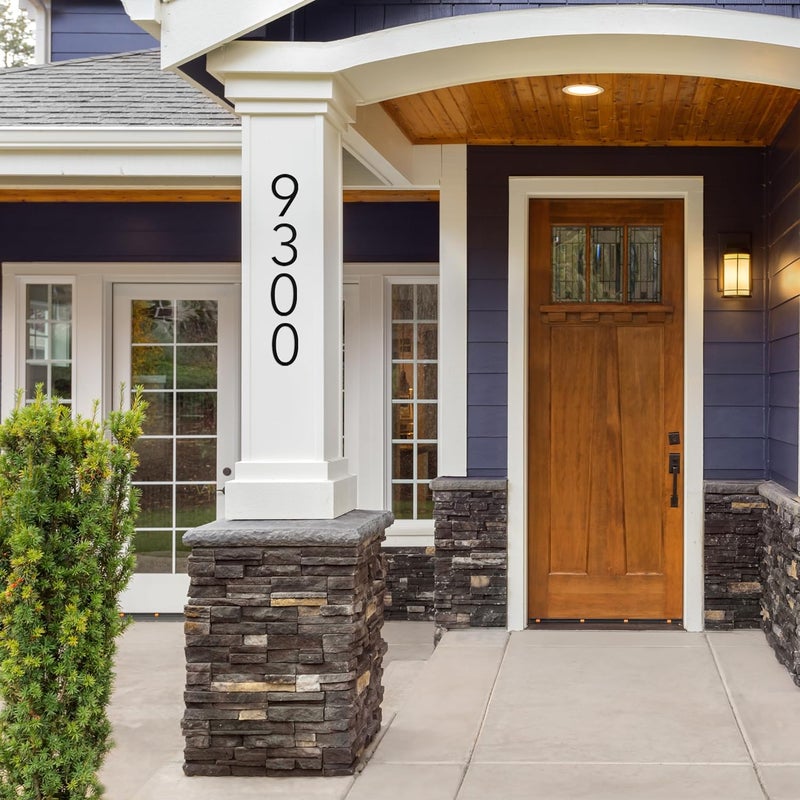 Discovered Designs 5" (7) Modern Address House Numbers for Outside - Easy to Install 3D Matte Black Acrylic Individual Numbers for Address on House, Weatherproof No Rust, Made in USA, Includes 2 - 3/4" Screws, Door Mailbox Number Home Address Number - Image 4