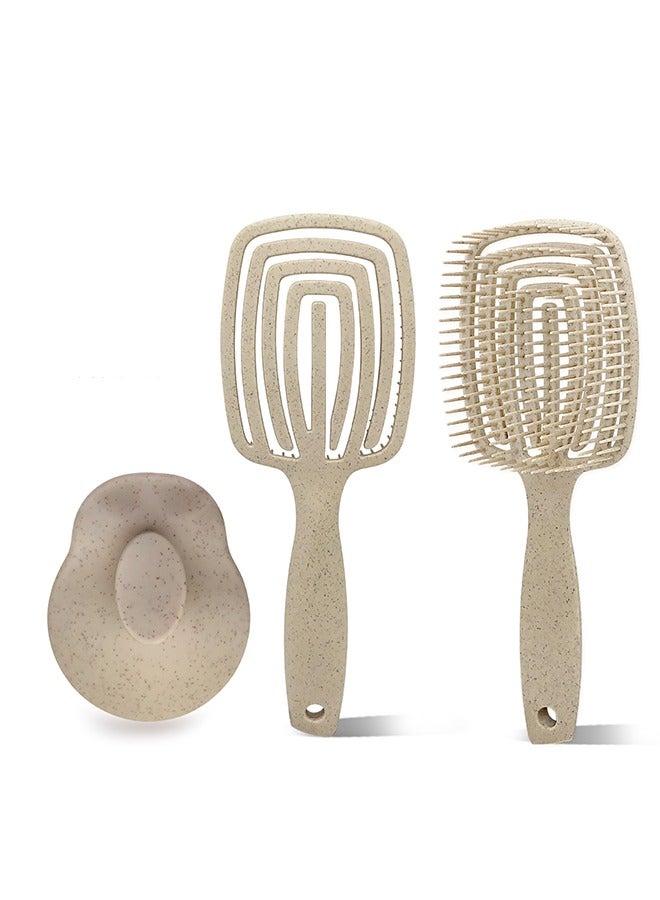 إسكدنيا Hair Massager Scalp for Hair Growth,Detangling Brush, Dry and Wet Vented Detangler Hair Brush for Women and Men, Professional Paddle Curved Styling Hairbrush - Image 4