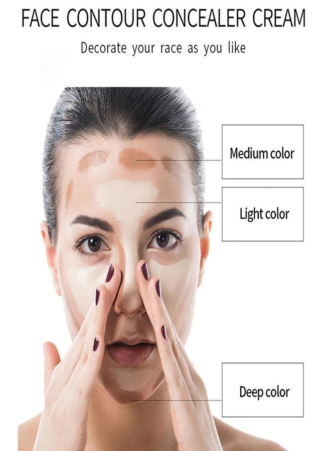 VolksRose 3 Colors Liquid Concealer Full Coverage Under Eye Concealer Makeup, Long Lasting for Dark Circles and Facial Redness Eye Concealer, Face Concealer Waterproof Hydrating with Brush Set - Image 2