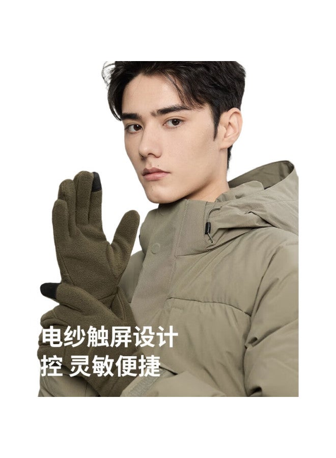 Mission Uv Warm Gloves For Men, Autumn And Winter Windproof, Cold-Proof, Frost-Proof, Fleece-Lined, For Cycling, Driving, Electric Motorcycle, Bicycle, Touchscreen Gloves - Image 1
