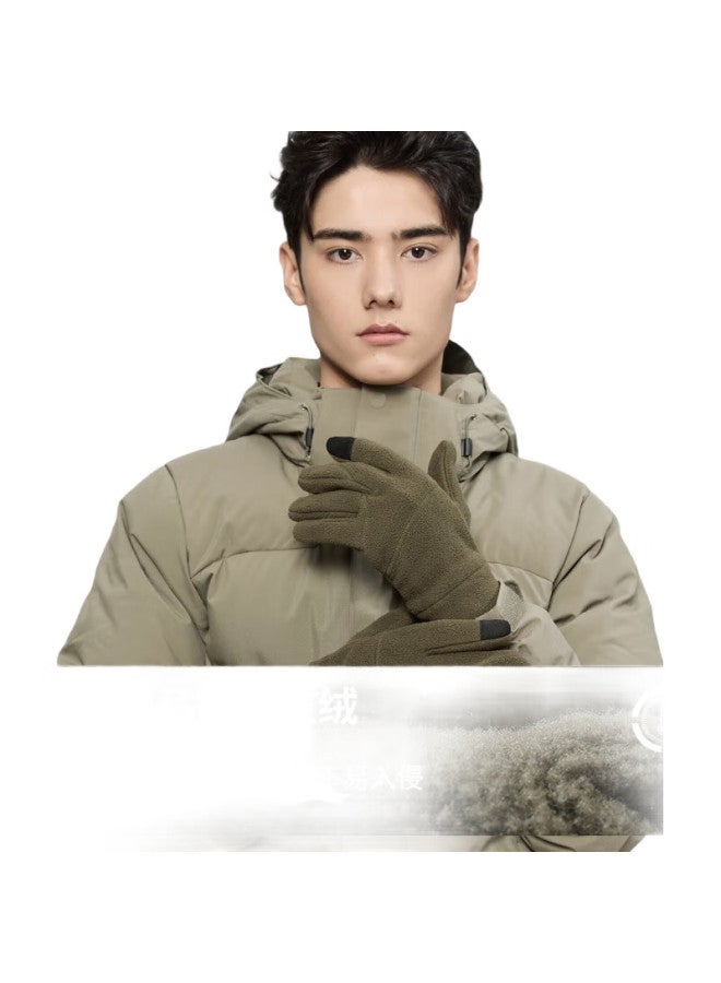 Mission Uv Warm Gloves For Men, Autumn And Winter Windproof, Cold-Proof, Frost-Proof, Fleece-Lined, For Cycling, Driving, Electric Motorcycle, Bicycle, Touchscreen Gloves - Image 3
