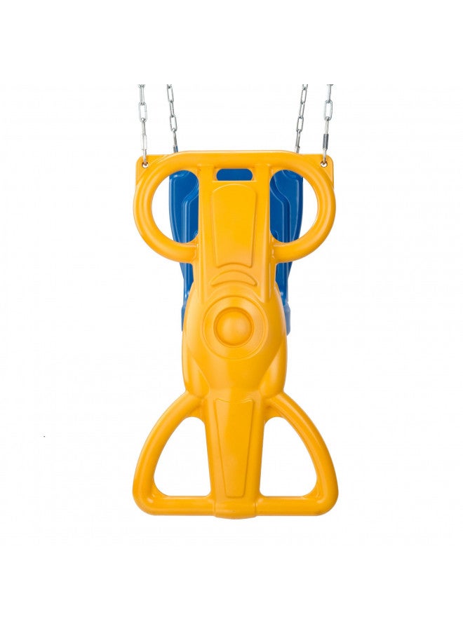 Swing-N-Slide Wind Rider Glider Swing, No Swing Hangers Yellow/Blue, 72" H x 14" W x 25" L - Image 2