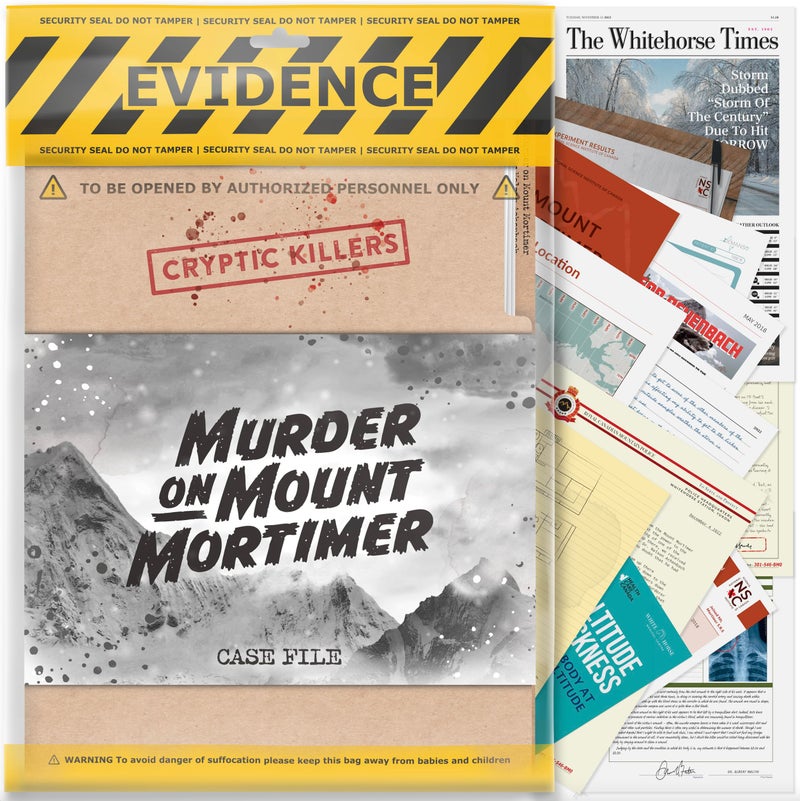 Cryptic Killers Unsolved Murder Mystery Game Cold Case Files Investigation Detective Evidence Crime File Individuals Date Nights Party Games Murder on Mount Mortimer - Image 4
