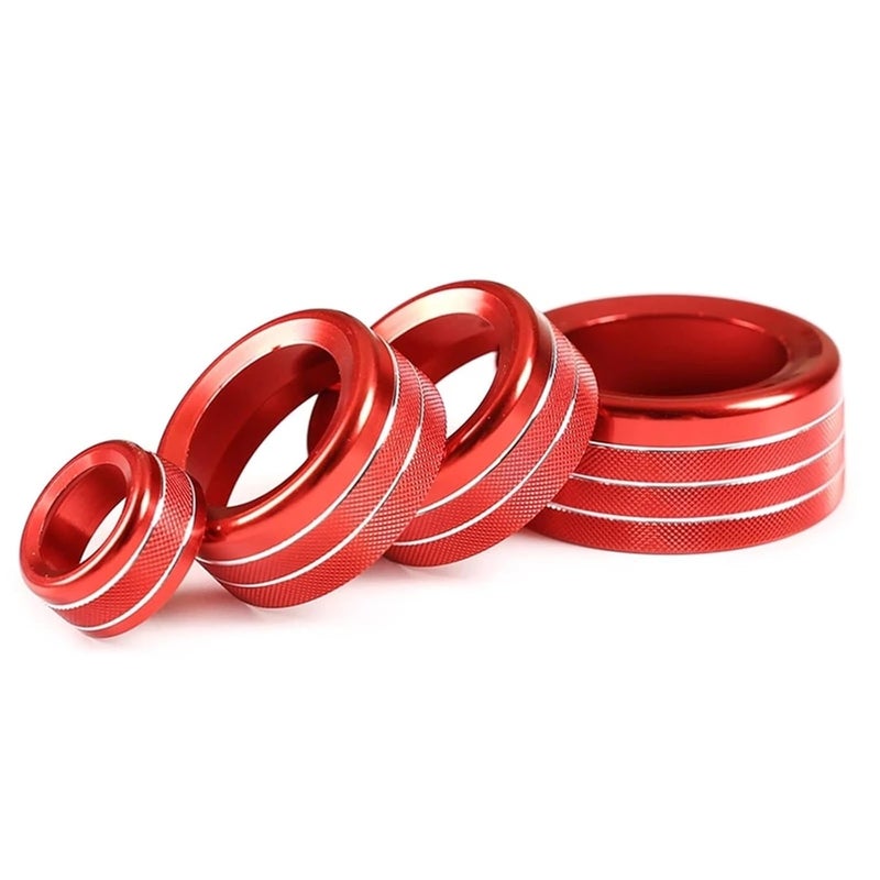 QASULER Aluminum Alloy Car Air Conditioner Knob Covers - Image 1