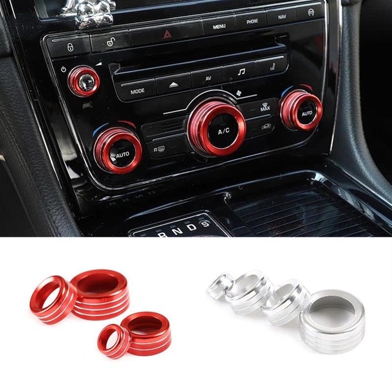 QASULER Aluminum Alloy Car Air Conditioner Knob Covers - Image 2