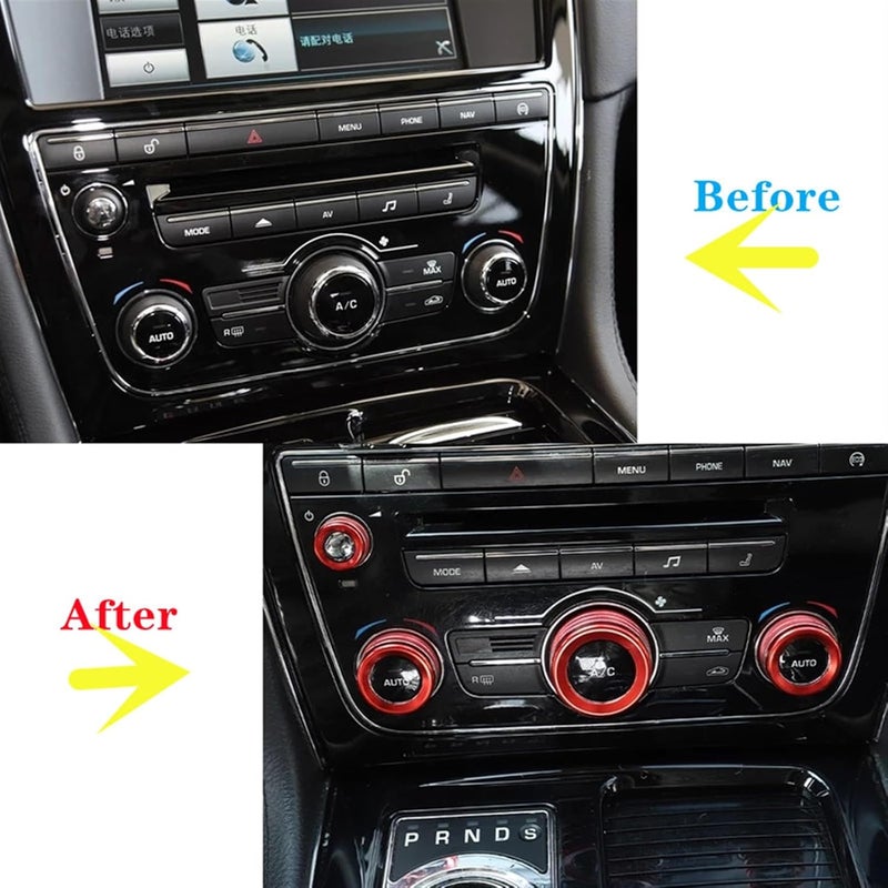 QASULER Aluminum Alloy Car Air Conditioner Knob Covers - Image 3