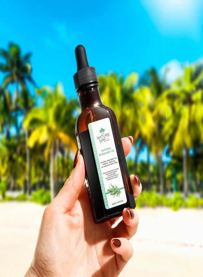 Nature Spell Rosemary Oil for Hair Growth, Pre-Diluted Scalp Oil, Stimulates Growth, Strengthens Dry and Damaged Strands, Nourishes Split Ends, Colour Safe, For All Hair Types, Vegan, 50 ml - Image 3