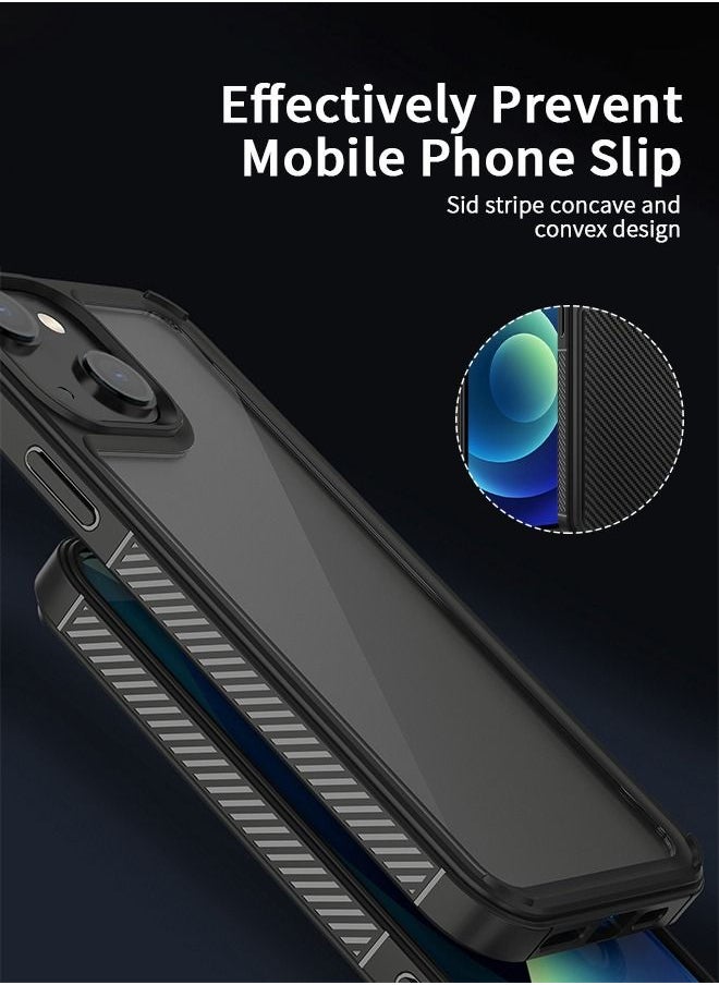 GROIC - Designed for iPhone 14 Case, Shockproof Case, TPU and Carbon Fiber Shockproof Phone Cover, Support Wireless Charging Phone shell for iPhone 14 6.1 Inch - Image 1