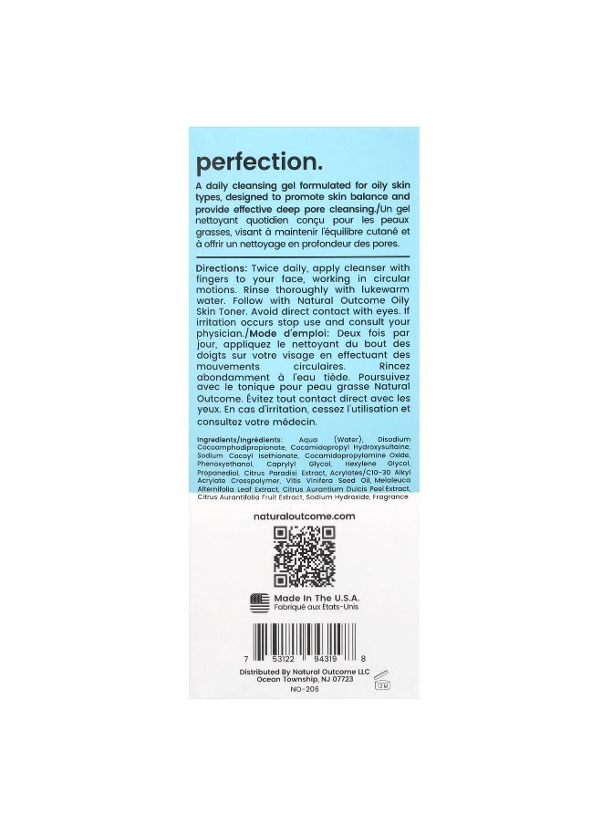 natural outcome Natural Outcome, Oily Skin, Pore Perfection Cleanser, 8 oz (235 ml)  - Image 3