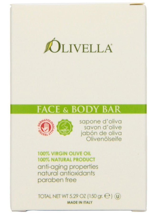Olivella Face and Body Soap, Scented All-Natural 100% Virgin Olive Oil from Italy, 5.29-Ounce Bars (Pack of 12) - Image 1