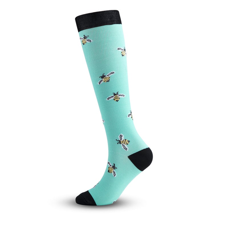 New Compression Socks Sports Elastic Long Tube Bees 