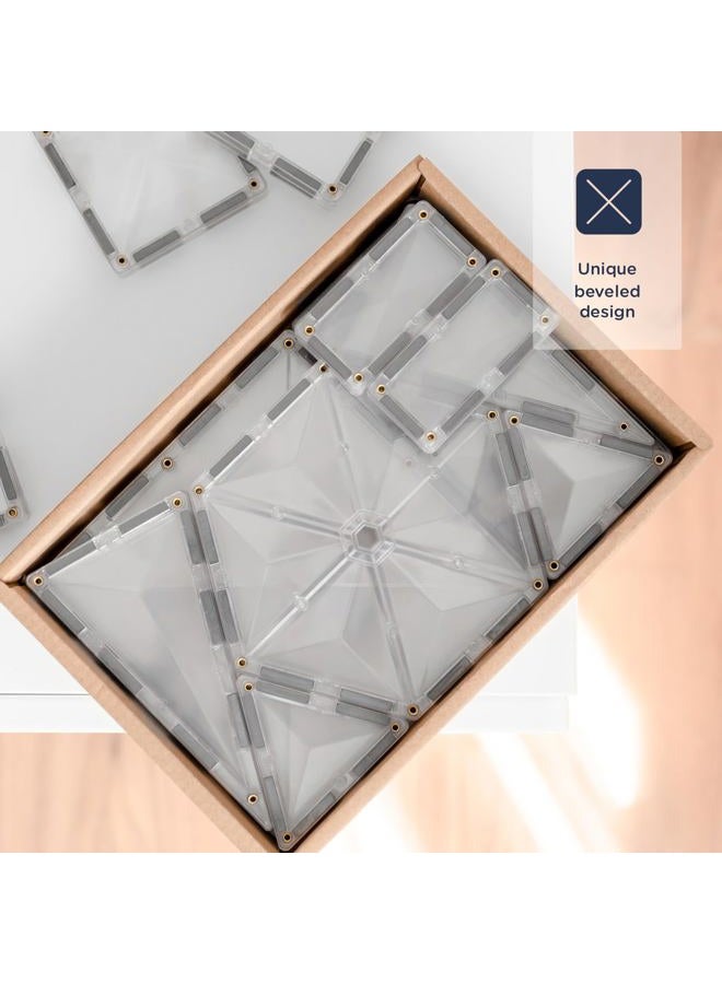 Connetix Starter Magnetic Tiles 34-Pieces Set, Clear - Image 4