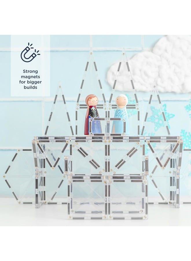 Connetix Starter Magnetic Tiles 34-Pieces Set, Clear - Image 2