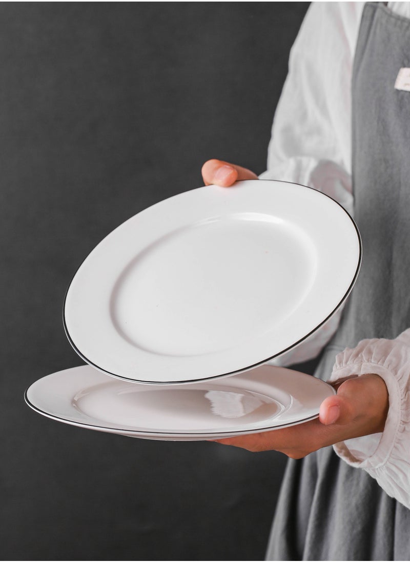 Shuer 4-Piece Safety Silicon Glaze Ceramic Dinnerware Sets 8 Inch  - Image 4