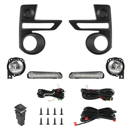 KAMDKI Full LED Fog Light Assembly Fit for 2020 2021 2022 Toyota Raize Front Bumper Fog Lamp Kit With Functions Wire Harness Bulbs Cover Bezels With DRL and Daytime Running Light - Image 1