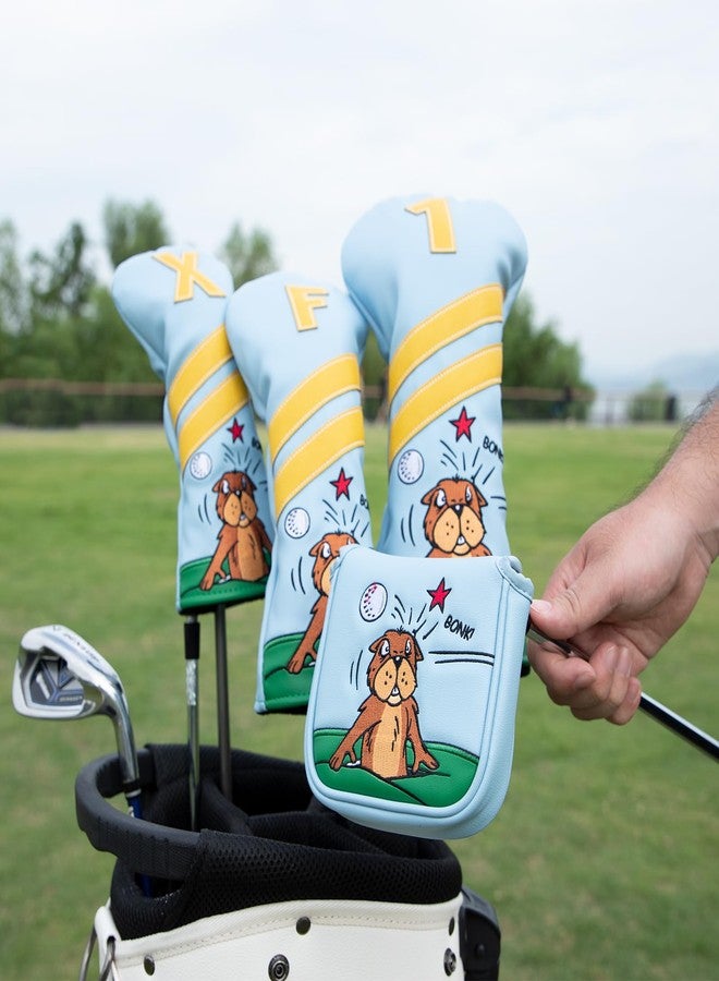 Acebirdie Golf Club Headcover for Driver Covers, Fairway Wood Covers, Hybrid Covers Gopher Style Premium Leather 3 Wood Headcover Set with Interchangeable No. Tags Golf Club Covers (for Hybrid(1pcs)) - Image 5