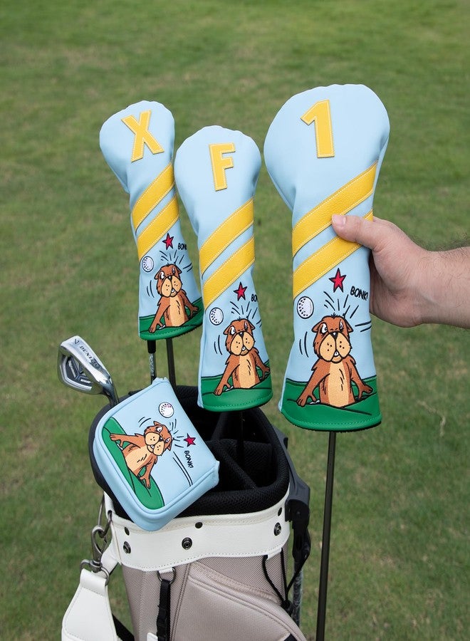 Acebirdie Golf Club Headcover for Driver Covers, Fairway Wood Covers, Hybrid Covers Gopher Style Premium Leather 3 Wood Headcover Set with Interchangeable No. Tags Golf Club Covers (for Hybrid(1pcs)) - Image 2