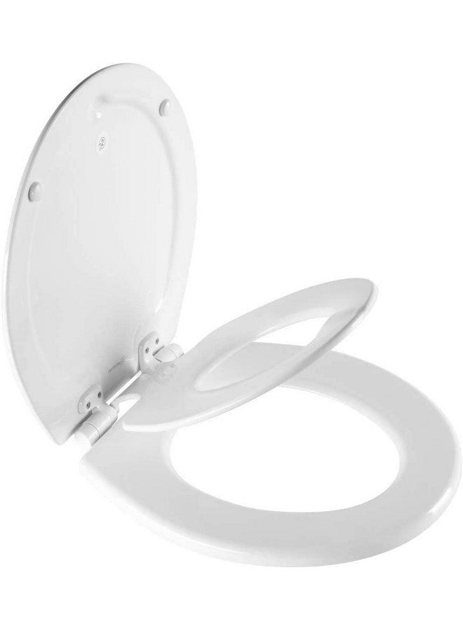 Mayfair NextStep2 Toilet Seat with Toddler Potty Training Seat Built-In, Slow Close, Easy Clean, Magnetic Removable Kids Seat, Made in USA, ROUND, White - Image 1