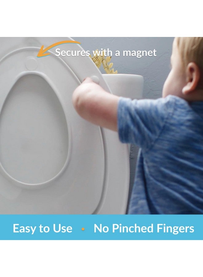 Mayfair NextStep2 Toilet Seat with Toddler Potty Training Seat Built-In, Slow Close, Easy Clean, Magnetic Removable Kids Seat, Made in USA, ROUND, White - Image 4