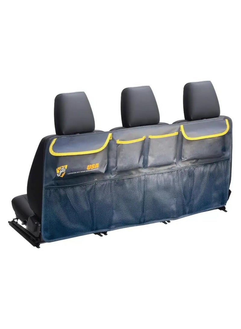 3-Seat Backseat Organizer - Adjustable, Waterproof, and Durable with Tablet Holder for Kids - Universal Fit for Cars, SUVs, Trucks, and Minivans for Tidy Travel