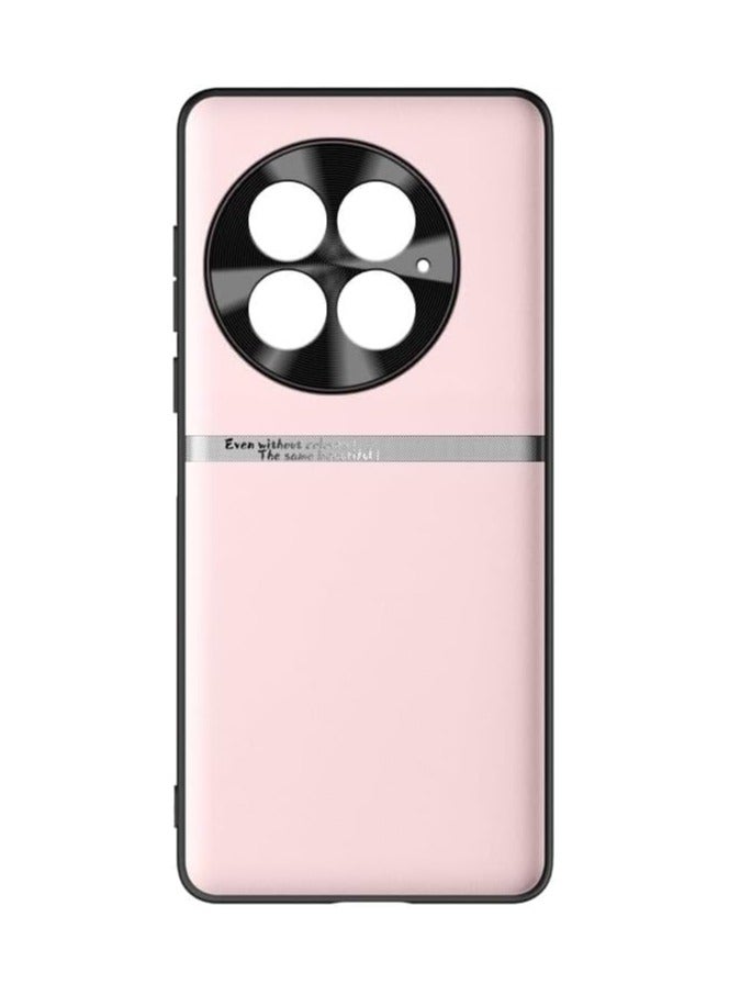 VKL Case Compatible with OnePlus 13 Case, Liquid Vegan PU Leather Case Soft TPU Edge Anti-Fingerprint Shockproof Protective Back Cover for OnePlus 13 5G (Pink)