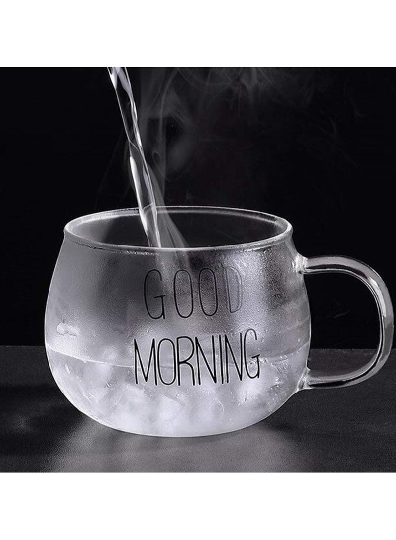 مج جود مورنينج مصنوع من الزجاج للايس كوفي والشاي والقهوة - Image 2