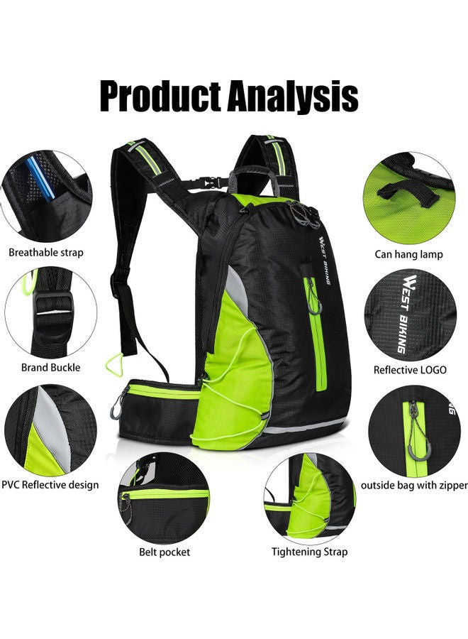 NIBEMINENT 16L Cycling Knapsack Mountain Bike Bag Outdoor Backpack Leisure Light Travel Riding Equipment 35x10x20cm  - Image 4