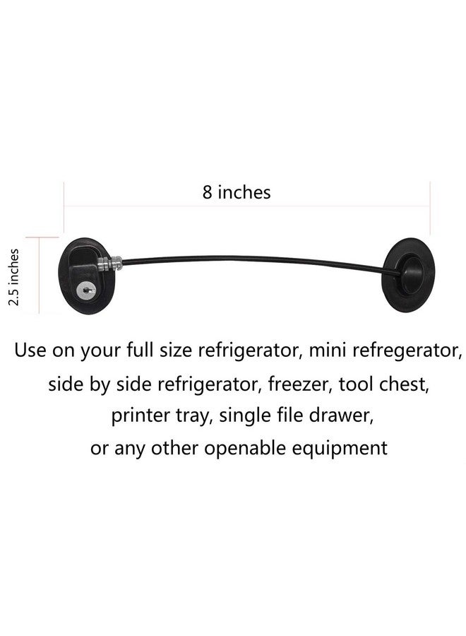 REZIPO Refrigerator Door Lock, File Drawer Lock, Freezer Door Lock and Child Safety Cabinet Lock by REZIPO Black (4) - Image 4