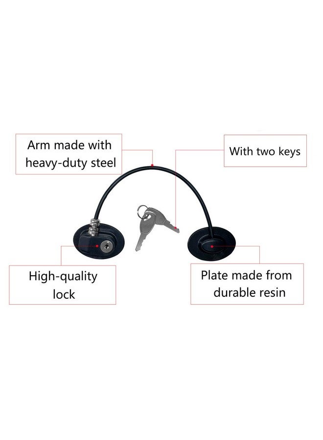 REZIPO Refrigerator Door Lock, File Drawer Lock, Freezer Door Lock and Child Safety Cabinet Lock by REZIPO Black (4) - Image 1