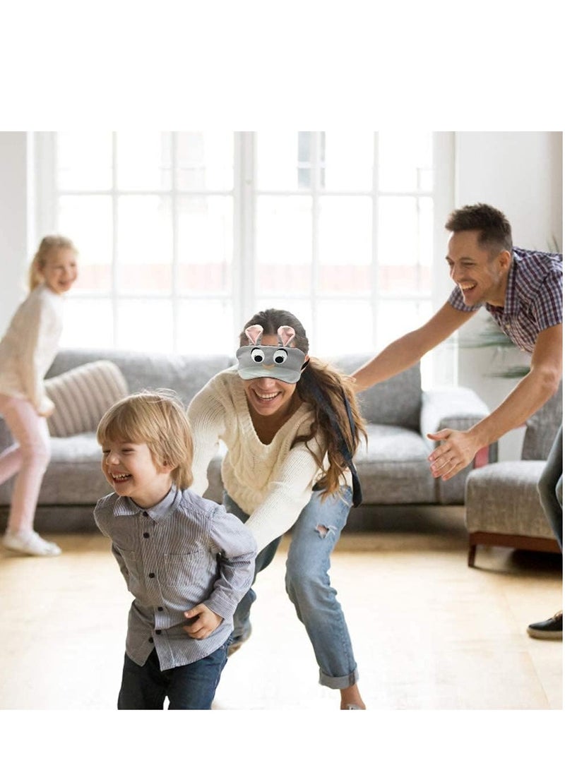 SYOSI Kids Sleep Eye Mask, Sleeping Blackout Cartoon Animal Funny Cover Blindfold Eyeshade for Travel Breathable for Women Adult, Girls Children Game Nap Night 3 Pack - Image 5