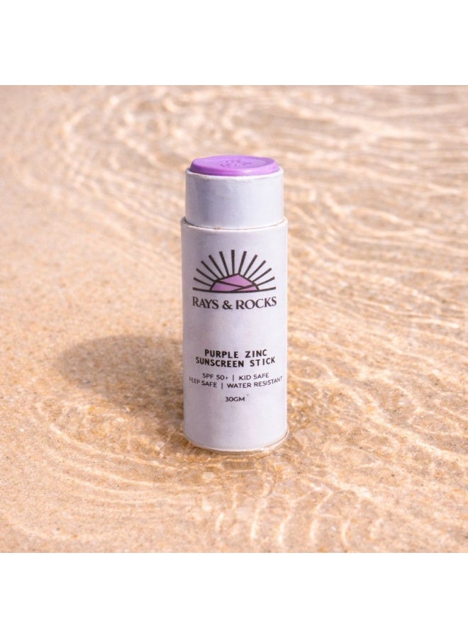 Rays & Rocks Sunscreen Zinc Stick - 30gm - Purple - Image 3