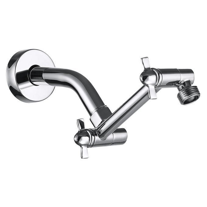 SHOWER HEAD EXTENSION ARM ANTILEAK SOLID BRASS ADJUSTABLE EXTENDER FOR RAIN HANDHELD SHOWER HEAD G12 UNIVERSAL CONNECTOR 5 INCH CHROME