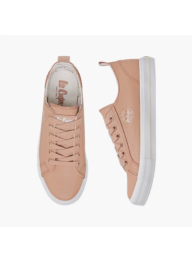 لي كوبر Women's Logo Detail Sneakers with Lace-Up Closure