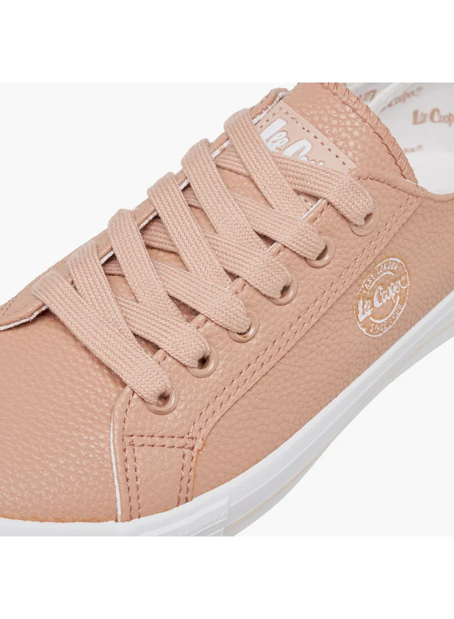 Lee Cooper Women's Logo Detail Sneakers with Lace-Up Closure
