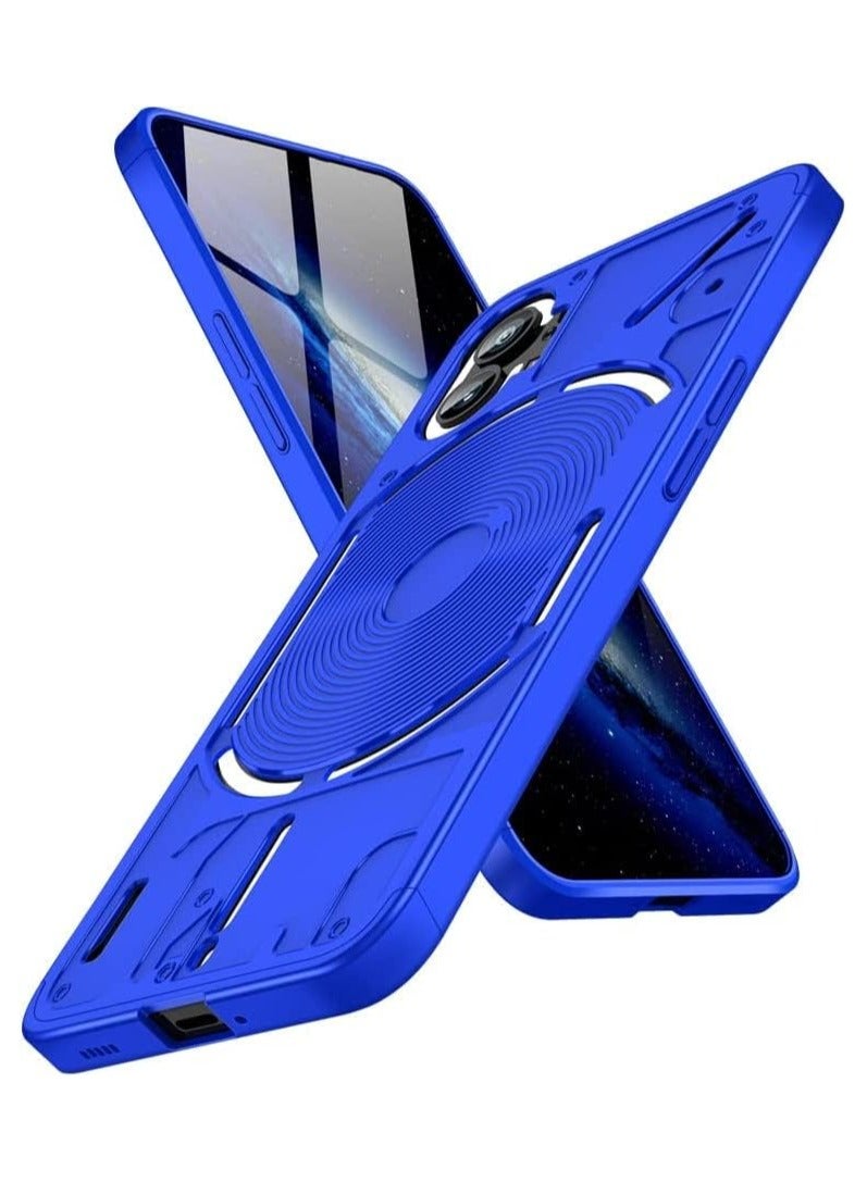 VKL Compatible with Nothing Phone 1 Phone Case, Hard PC Matte Back Shell Premium Slim 360 Degree Full Body Protective Shockproof Ultra Thin Cover for Nothing Phone (1) (Blue) - Image 1